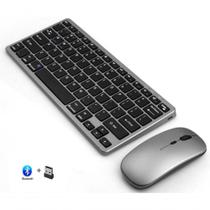 Kit Teclado E Mouse Sem Fio Bluetooth + Bateria Recarregavel