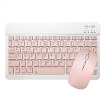 Kit Teclado e Mouse sem fio Bluetooth Multi-device Rosa K-06