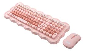 Kit Teclado e Mouse Sem Fio Bluetooth Rosa Knup KPTE144 Multimídia para PC Notebook Kit Teclado e Mouse Sem Fio Bluetooth Rosa Knup KPTE144 Multimídia para PC Notebook