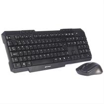 Kit Teclado e Mouse Sem Fio C3Tech K-W10BK - ABNT2 - Multimídia, Membrana, Anti-Respingos - 1600 DPI - Preto