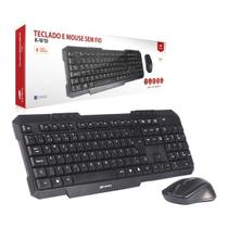 Kit Teclado E Mouse Sem Fio C3tech Multimídia K-W10Bk Preto