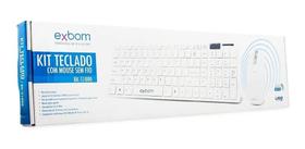 Kit Teclado E Mouse Sem Fio Combo Bk-s1000 Branco Exbom