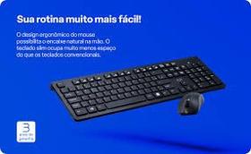 Kit Teclado e Mouse Sem Fio Comfort Com Conexão USB 1200 DPI Multi TC212 Kit Teclado e Mouse Sem Fio Comfort Com Conexão USB 1200 DPI Multi TC212