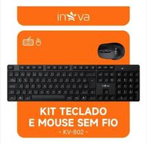 Kit Teclado e Mouse Sem Fio Inova KV802 Wireless USB para PC e Notebook Kit Teclado e Mouse Sem Fio Inova KV802 Wireless USB para PC e Notebook