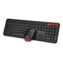 Kit Teclado e Mouse sem fio K-W100BK - Preto - C3tech Kit Teclado e Mouse sem fio K-W100BK - Preto - C3tech