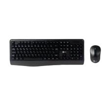 Kit teclado e mouse sem fio Lecoo KW211 preto