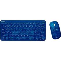 Kit Teclado e Mouse Sem Fio Letron Harry Potter Azul F002