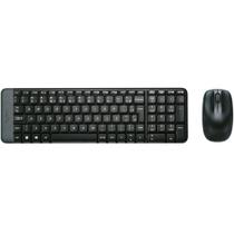 Kit Teclado E Mouse Sem Fio Logitech Mk220 Preto