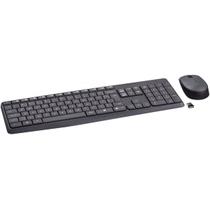 Kit Teclado e Mouse sem fio Logitech MK235, Cinza, Teclas slim, ABNT2, 920-007903
