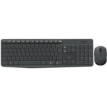 Kit Teclado E Mouse Sem Fio Logitech Mk235 Português Brasil Preto
