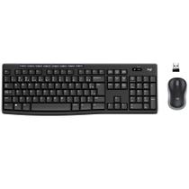 Kit Teclado e Mouse Sem Fio Logitech MK270 ABNT2 Multimídia Preto