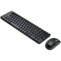 Kit Teclado e Mouse sem Fio Logitech Preto MK220