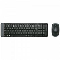 Kit Teclado e Mouse Sem Fio MK220 Preto USB Logitech