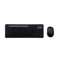 Kit Teclado e Mouse Sem Fio Multi, Teclas Multimidia, USB, com Apoio para Smartphones, Preto - TC280