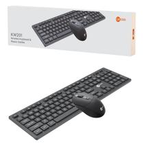 Kit Teclado e Mouse Sem Fio Multimidia Lecoo KW201