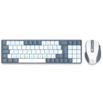 Kit teclado e mouse sem fio redragon cinza e branco bs-8772 gw
