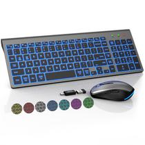 Kit Teclado e Mouse Sem Fio SABLUTE - Retroiluminado Cinza Espacial Kit Teclado e Mouse Sem Fio SABLUTE - Retroiluminado Cinza Espacial