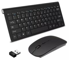 Kit Teclado E Mouse Sem Fio Silencioso Usb Slim 2.4ghz