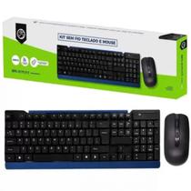 Kit Teclado e Mouse Sem Fio Slim Teclas Macias Pilhas