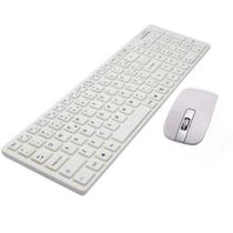 Kit Teclado E Mouse Sem Fio Slim Wireless Alcance Branco Homologação: 45732007248 - OEM