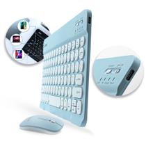 Kit Teclado E Mouse Sem Fio Ultrafino Recarregável Bluetooth Compacto Compatível Celular Tablet Pc Notebook