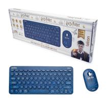 Kit Teclado e Mouse Sem Fio Usb Wireless e Bluetooth Edição Harry Potter Letron Leonora - 74692