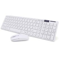 Kit Teclado E Mouse Sem Fio Wifi Usb 1600dpi 2.4ghz Slim Pc Branco Kit Teclado E Mouse Sem Fio Wifi Usb 1600dpi 2.4ghz Slim Pc Branco