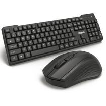 Kit Teclado e Mouse Sem Fio Wireless 2.4GHz com Receptor USB