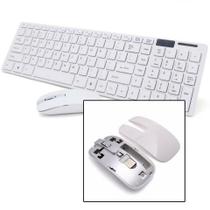 Kit Teclado E Mouse Sem Fio Wireless 2.4ghz Ultra Slim Branco - ALTOMAX