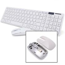 Kit Teclado E Mouse Sem Fio Wireless 2.4ghz Ultra Slim Branco Kit Teclado E Mouse Sem Fio Wireless 2.4ghz Ultra Slim Branco