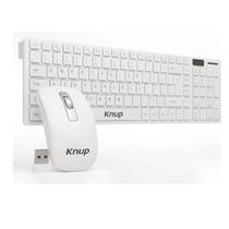 Kit Teclado E Mouse Sem Fio Wireless Computador Notebook Usb Branco Branco