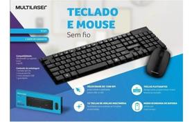 Kit Teclado E Mouse Sem Fio Wireless Para Pc Notebook Mac - MULTILASER