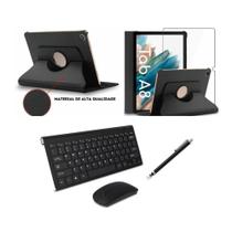 Kit Teclado E Mouse Sem Fio Wireless + Película + Caneta P/ Tablet Galaxy A8 X200
