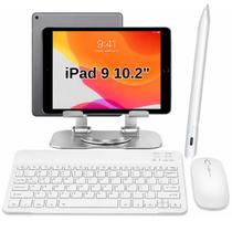 Kit Teclado e Mouse Slim Bluetooth com Suporte 360 e Caneta Touch 2 em 1 para Tablet Kit Teclado e Mouse Slim Bluetooth com Suporte 360 e Caneta Touch 2 em 1 para Tablet