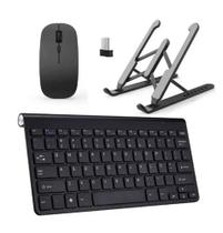 Kit Teclado E Mouse Slim + Suporte Para Notebook