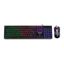 Kit Teclado e Mouse TGT Leopard 2 Rainbow ABNT2 Preto
