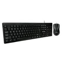 Kit Teclado e Mouse USB Office Escritório ABNT2 Preto Hayom TC3208