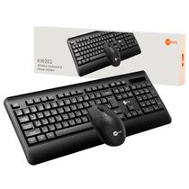 Kit Teclado e Mouse Wireless Lecoo, 2.4 GHz, ABNT2, 1200DPI, Preto - KW202 Kit Teclado e Mouse Wireless Lecoo, 2.4 GHz, ABNT2, 1200DPI, Preto - KW202