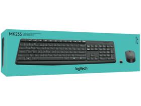 Kit teclado e mouse wireless mk235 nseries preto - logitech