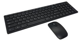 Kit Teclado E Mouse Wireless Sem Fio Ultra Slim 2.4g C/ Capa