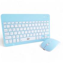 Kit Teclado e Mouse Wireless Slim A6732 Azul Recarregável Kit Teclado e Mouse Wireless Slim A6732 Azul Recarregável