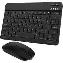 Kit Teclado e Mouse Wireless Slim A6732 Preto Recarregável