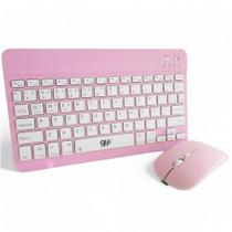 Kit Teclado E Mouse Wireless Slim A6732 Rosa Recarregável Kit Teclado E Mouse Wireless Slim A6732 Rosa Recarregável