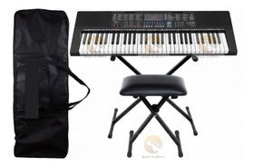 Kit Teclado Estudante Spring Tc-161 C/ Suporte, Banco E Bag