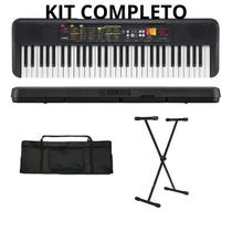 Kit teclado f52 yamaha + suporte + capa Kit teclado f52 yamaha + suporte + capa