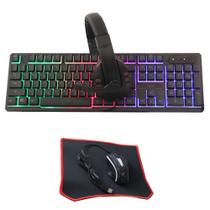Kit Teclado Gamer C/ Led RGB Mouse Pad Fone Headset 4000dpi Kit Teclado Gamer C/ Led RGB Mouse Pad Fone Headset 4000dpi