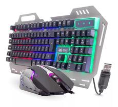 Kit Teclado Iluminado + Mouse Gamer Knup Kp-2054