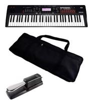 Kit Teclado Korg Kross 2 - 61 com Bag e Pedal Sustain