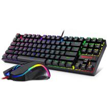 Kit Teclado Mecânico e Mouse Gamer Redragon GAMING ESSENTIALS RGB Switch Blue K552RGB-BA