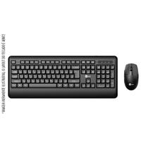 Kit Teclado Membrana, Padrão ABNT2 e Mouse Sem Fio 1.200 DPI Lecoo KW202 - Preto